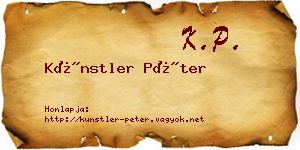 Künstler Péter névjegykártya